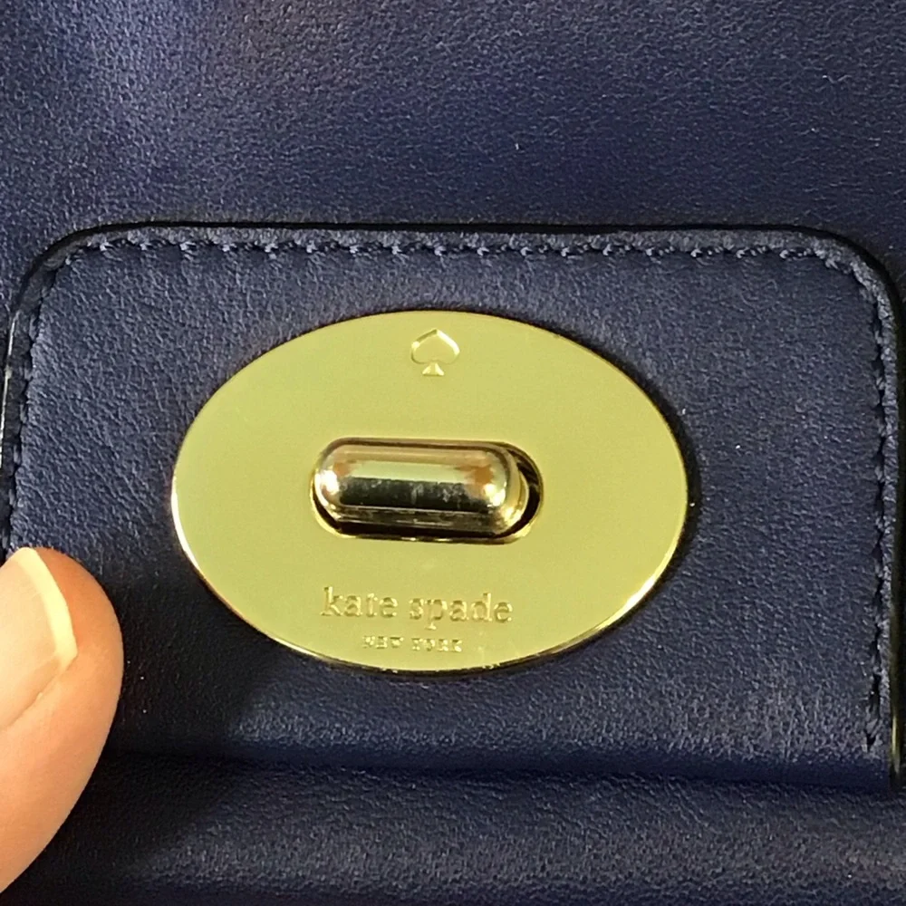 KATE SPADE Women’s Small Cobalt Blue Leather Crossbody Bag